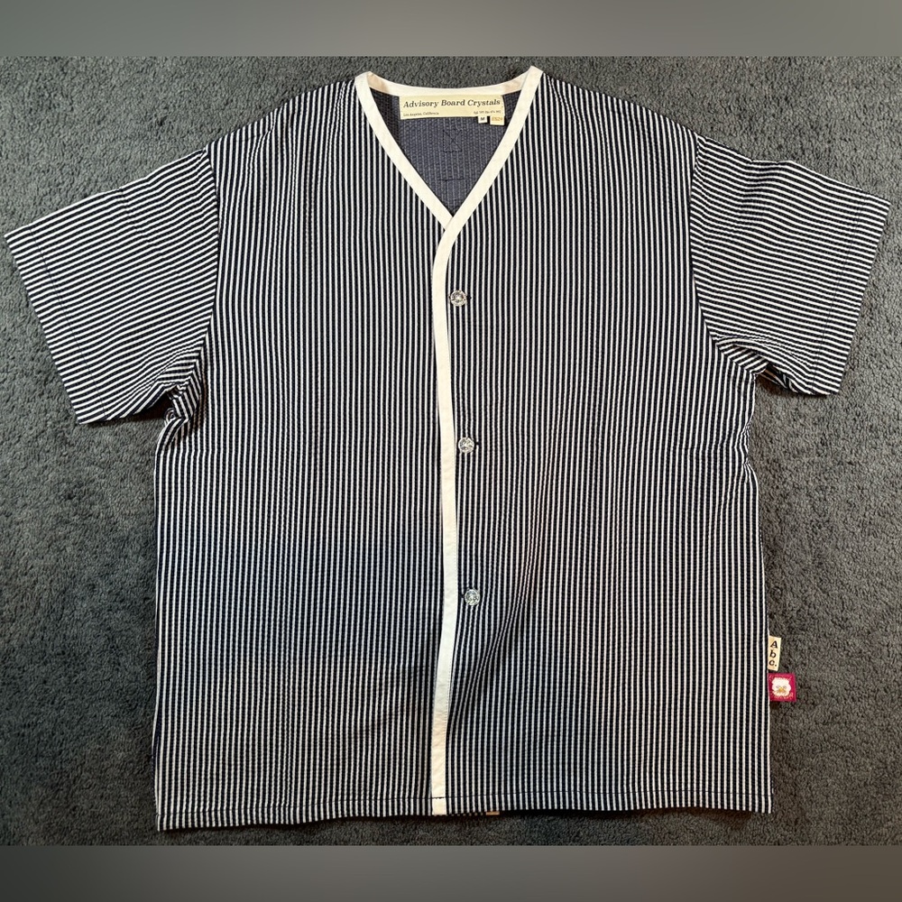 Advisory Board Crystals 

Abc. 1960's Malibu High Gauze Wave Stripe PJ Top